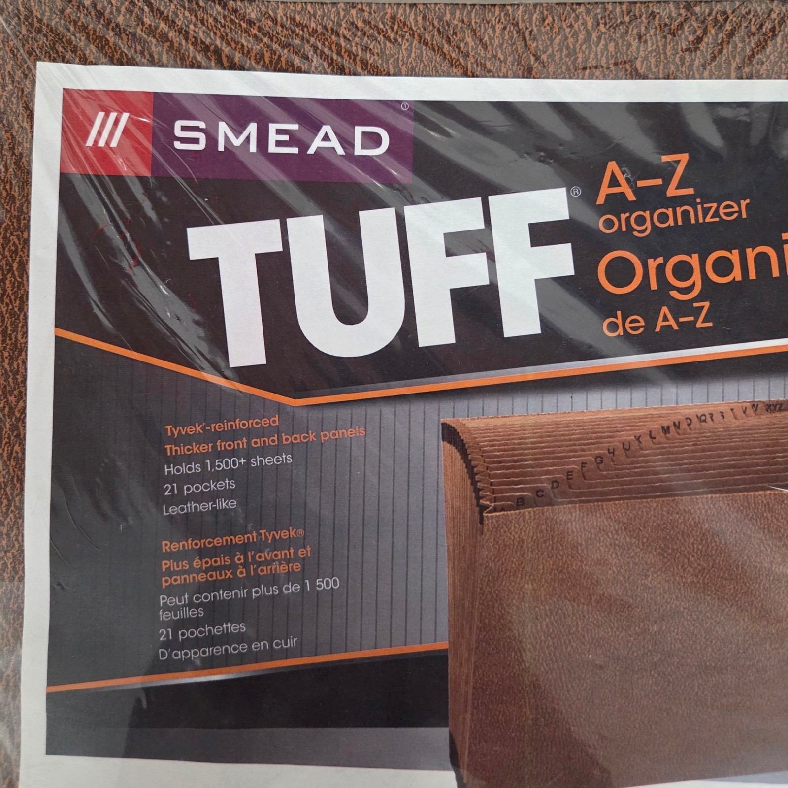 Smead Expanding File Organizer Brown TUFF 70425 A-Z 21 Pocket Heavy Duty