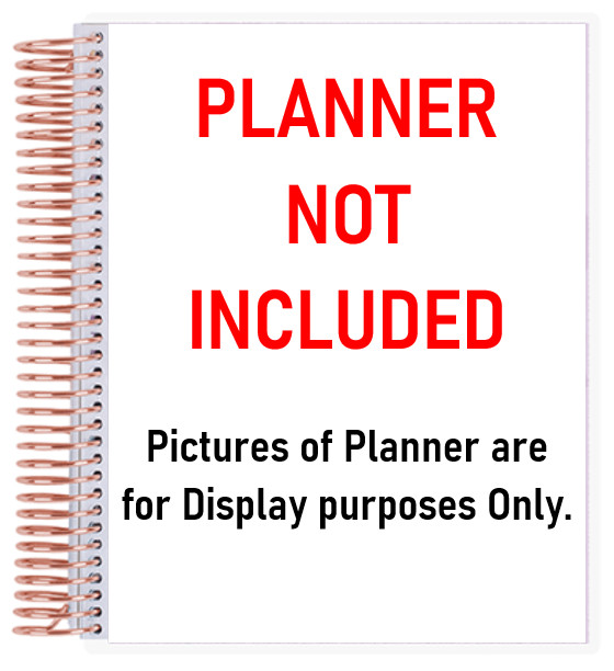 Happy New Year Holiday Cover Set 4 use with Erin Condren A5 Coil Spiral Planner-
