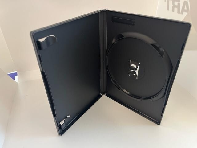 10 PCS 14MM AMARAY SINGLE DVD CASES, NO LOGO, BLACK,PATENTED HUB, PSD12YY