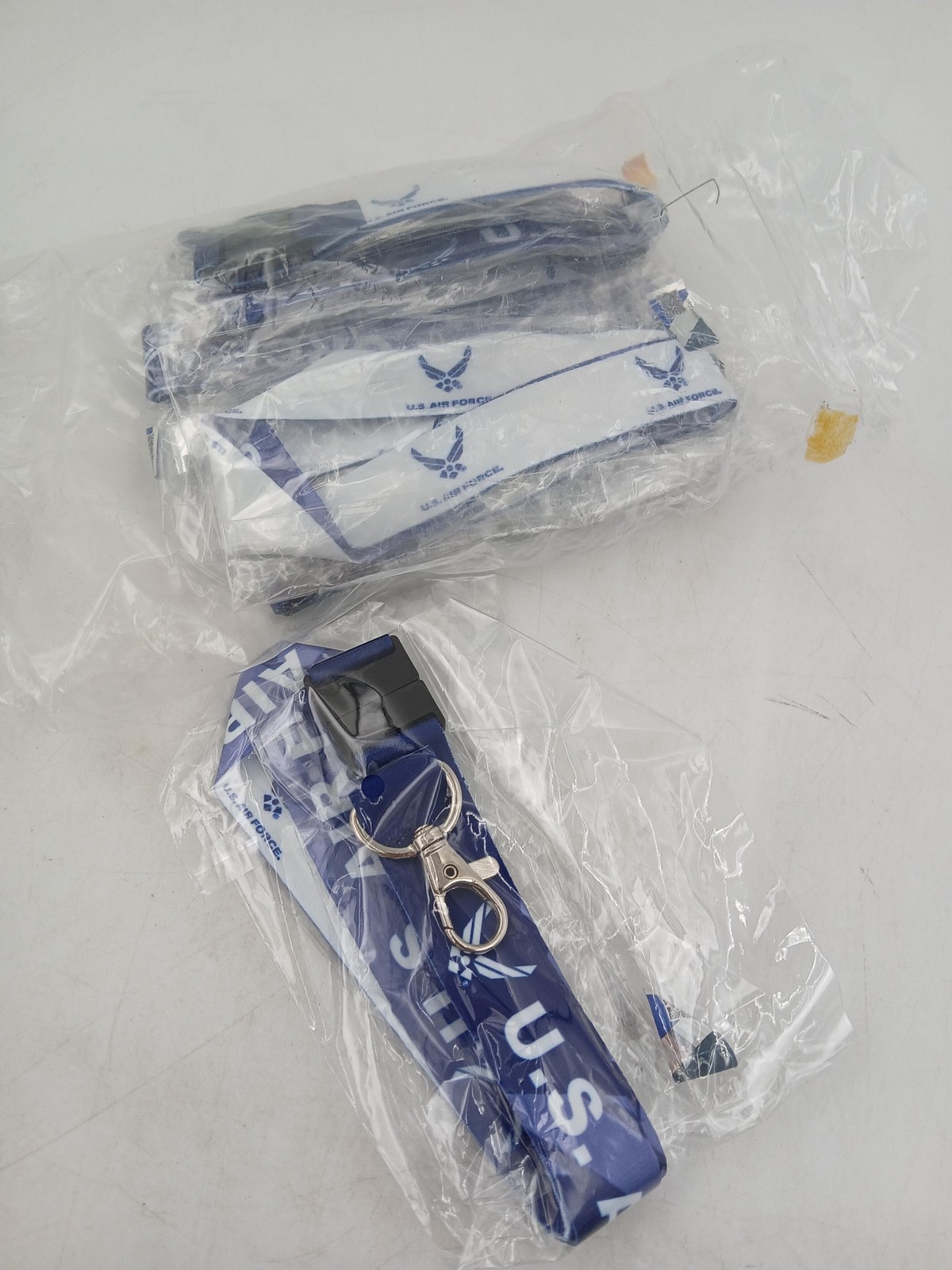 Lot of 5 US Air Force USAF Lanyards Blue ID Badge Neck Strap Swivel Hook New