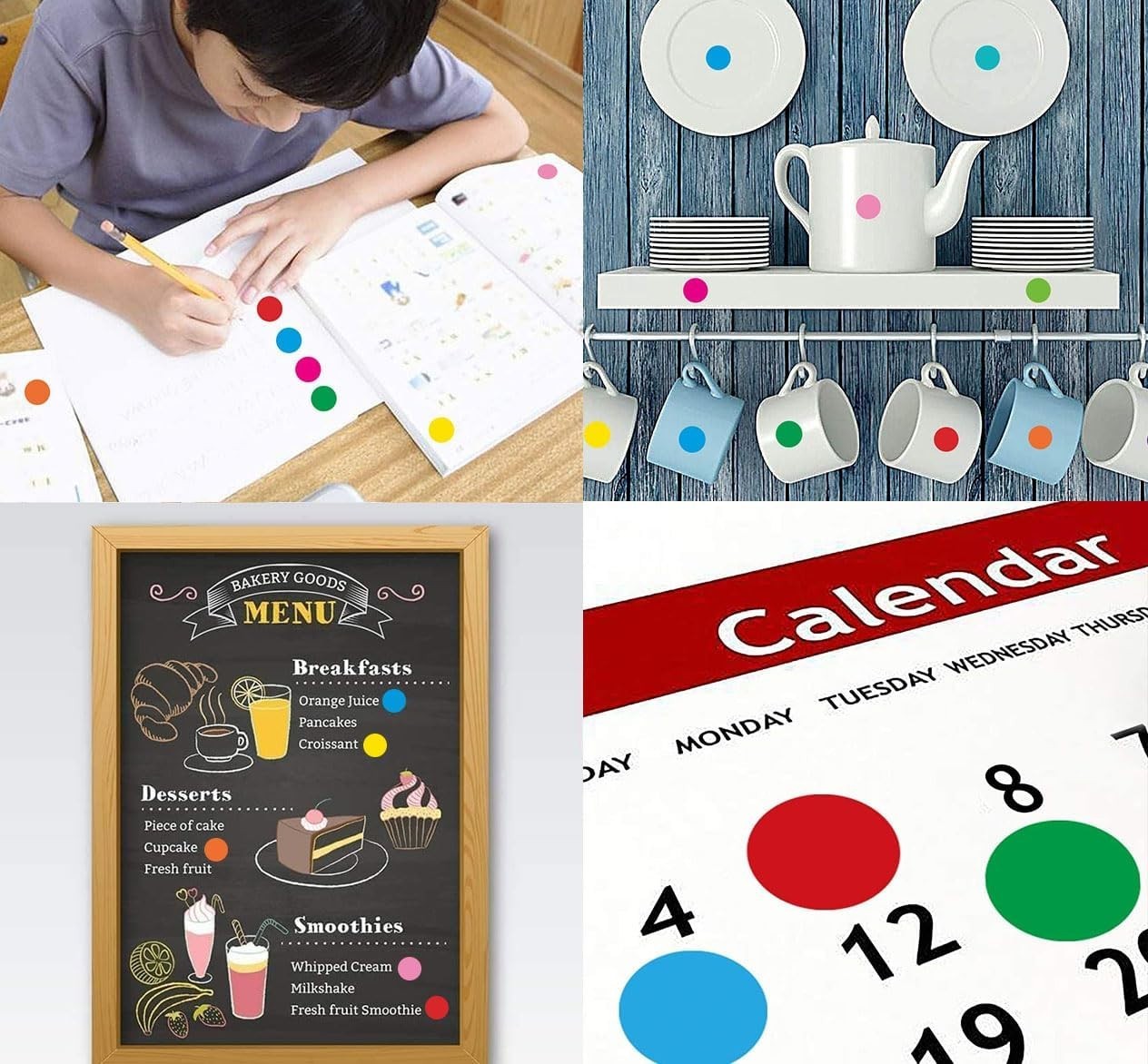 Organize with Style – 1050 Colorful Dot Stickers in 10 Vibrant Colors, 3/4 Inch