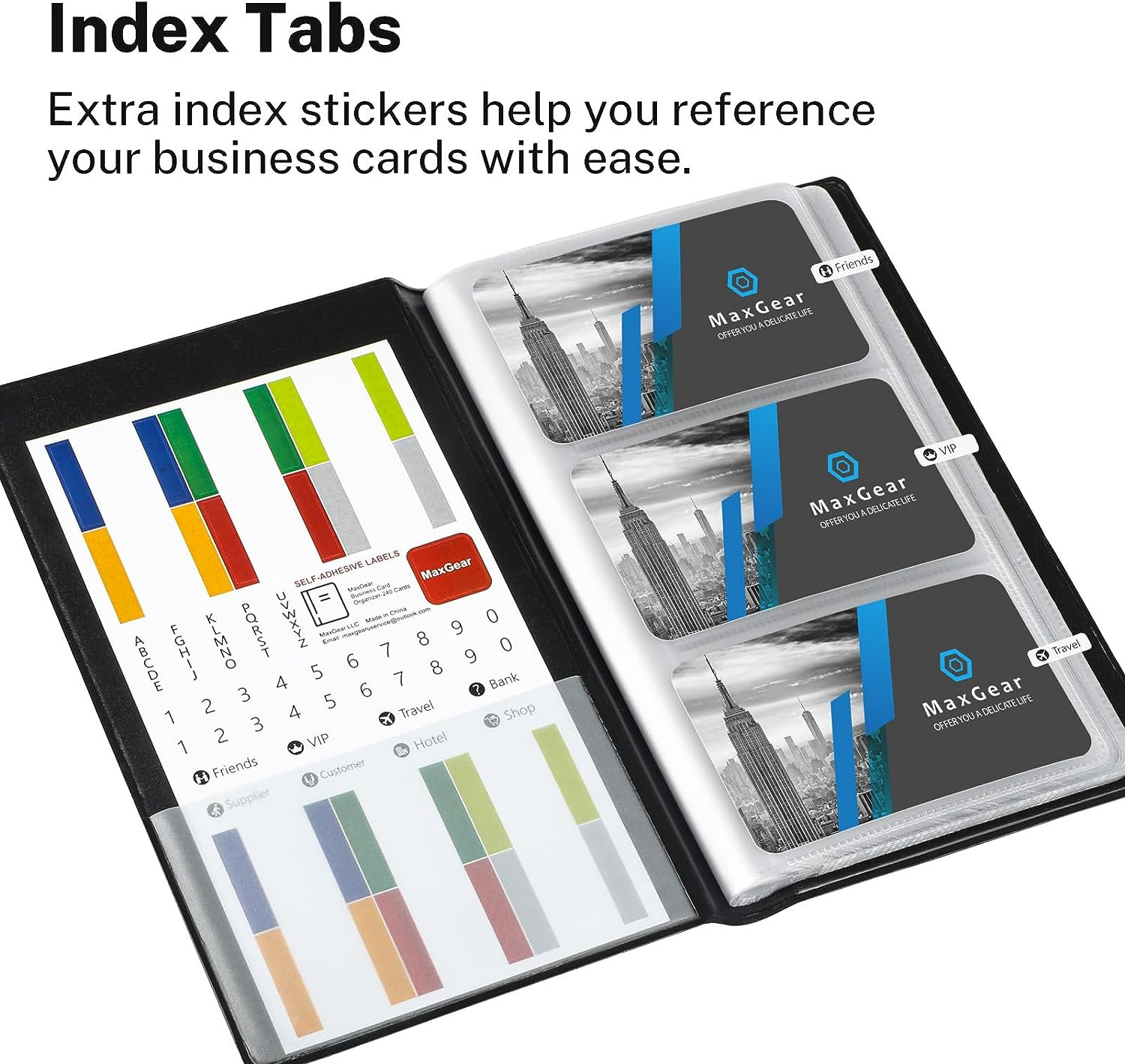 240 Business Card Organizer,Credit Card Binder,Portable Business Card Holder Boo