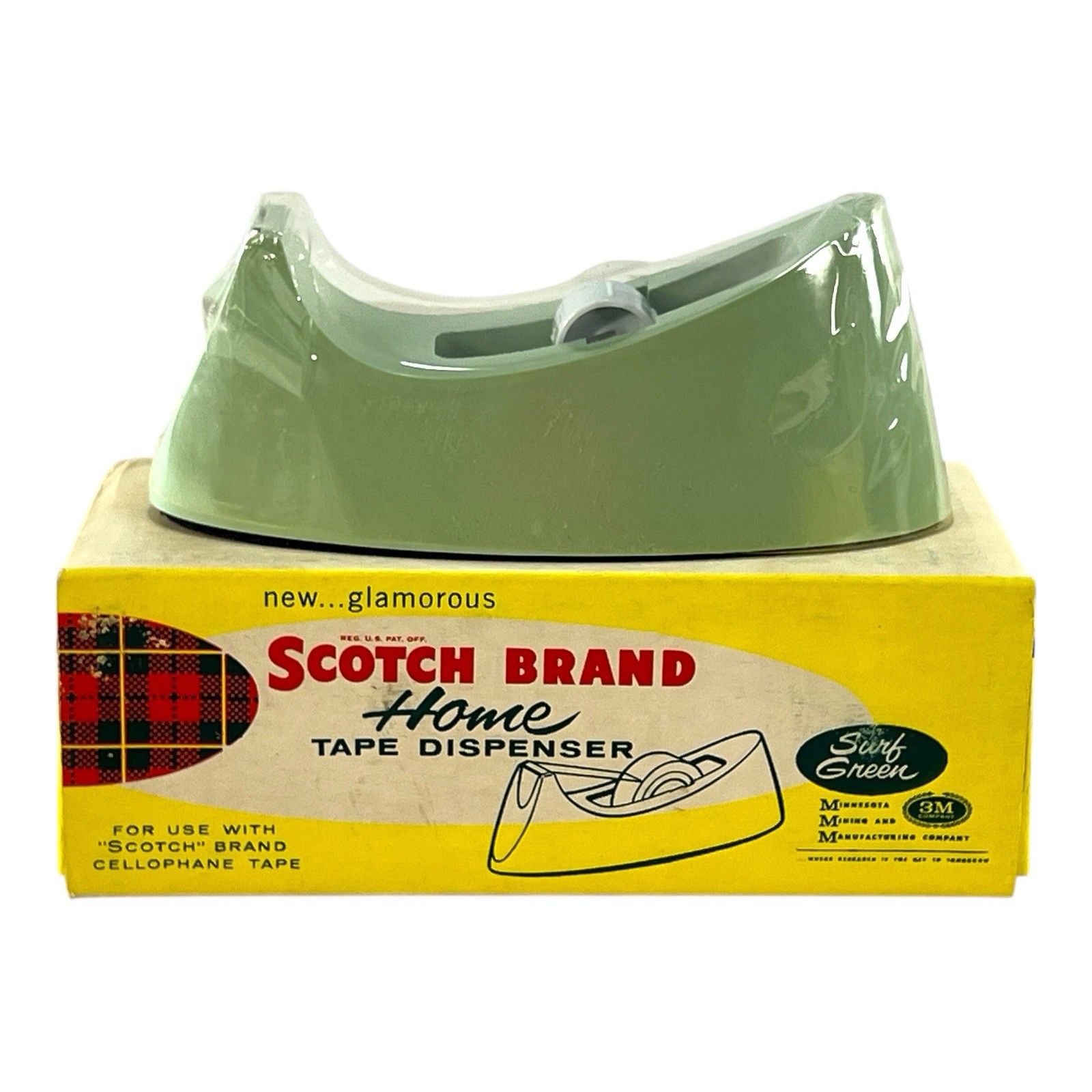 VTG Late 1950s-Early 1960s Scotch Brand 3M Surf Green Tape Dispenser C-5 NIB