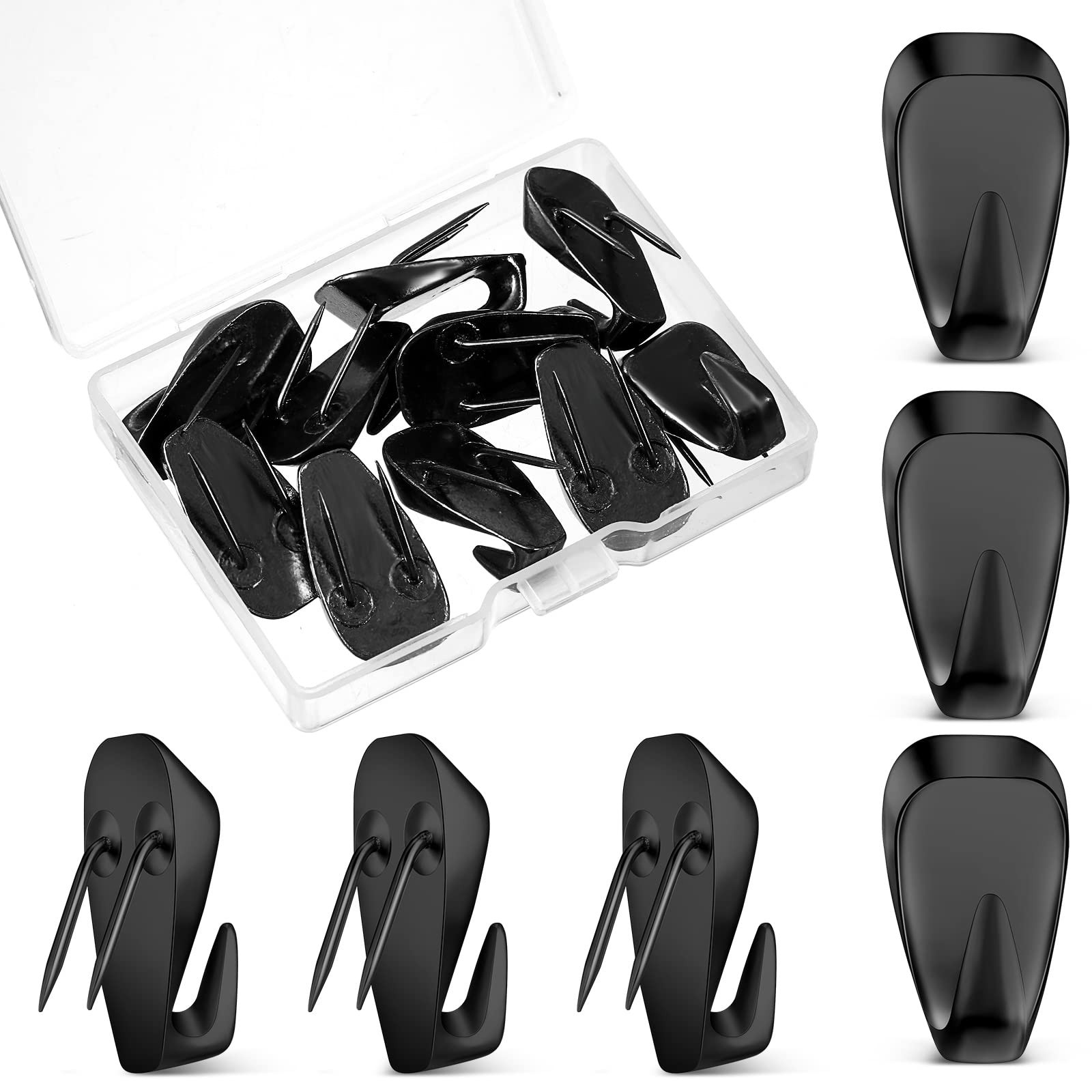LEIFIDE Cubicle Hooks Fabric Panel Wall Clips Picture Black