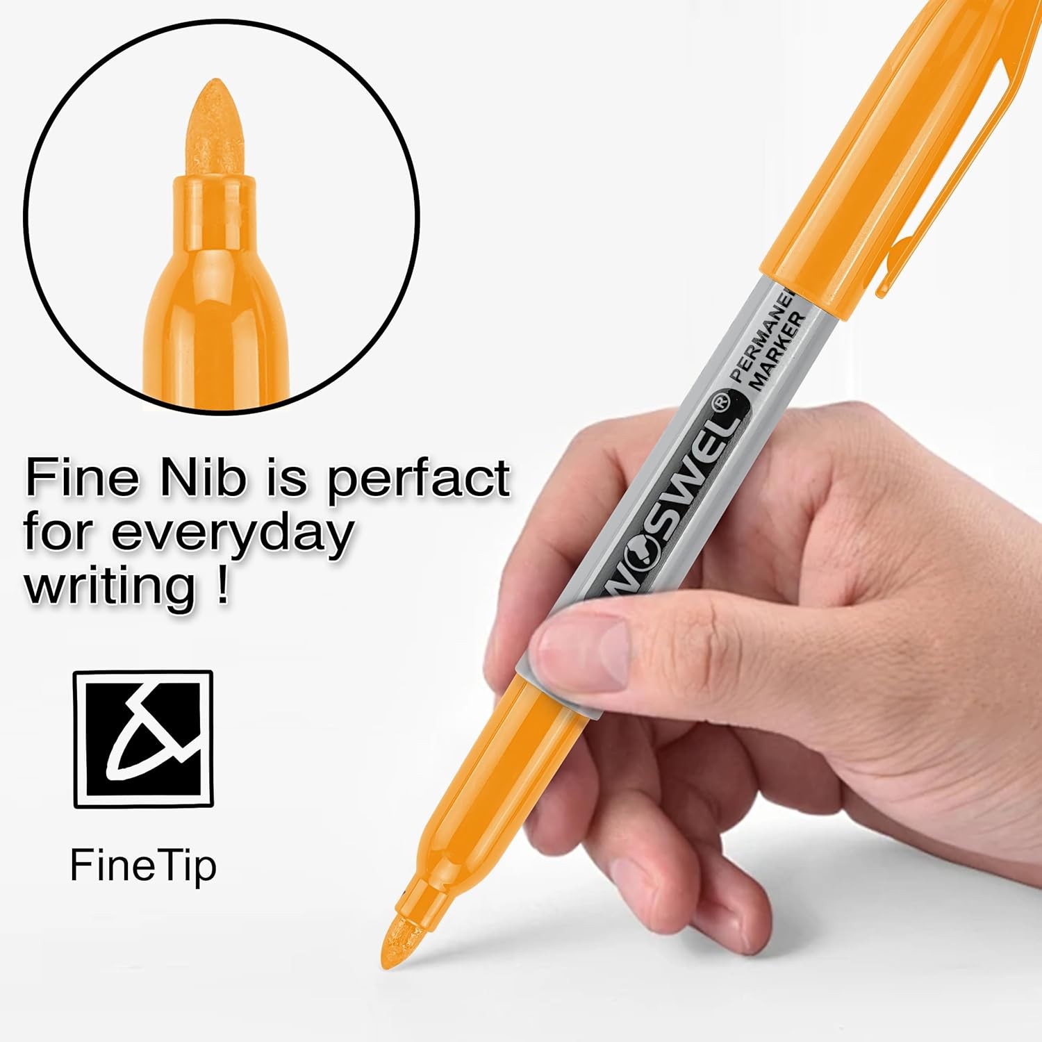 Permanent Markers Bulk, 50 Pack,10 Assorted Colors Permanent Marker, Fine Tip,