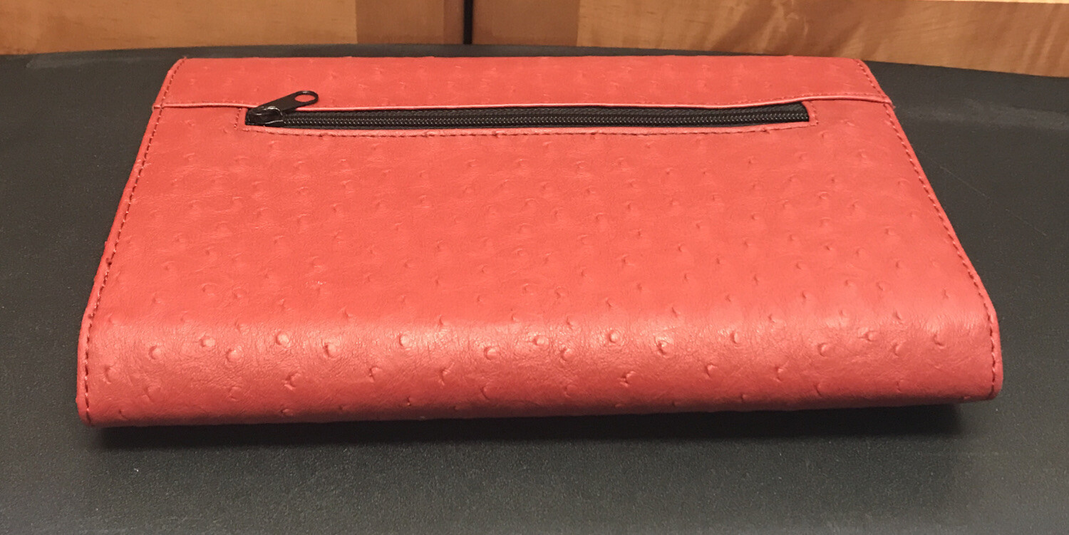 Better Office Products Pocket Expanding File Red Purse Bag 10.5”