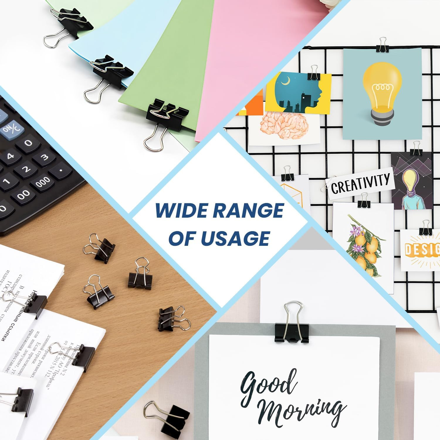240 Pack Mini Binder Clips, Black Binder Clips, Small Paper Clips 15Mm 5/8 Inch.