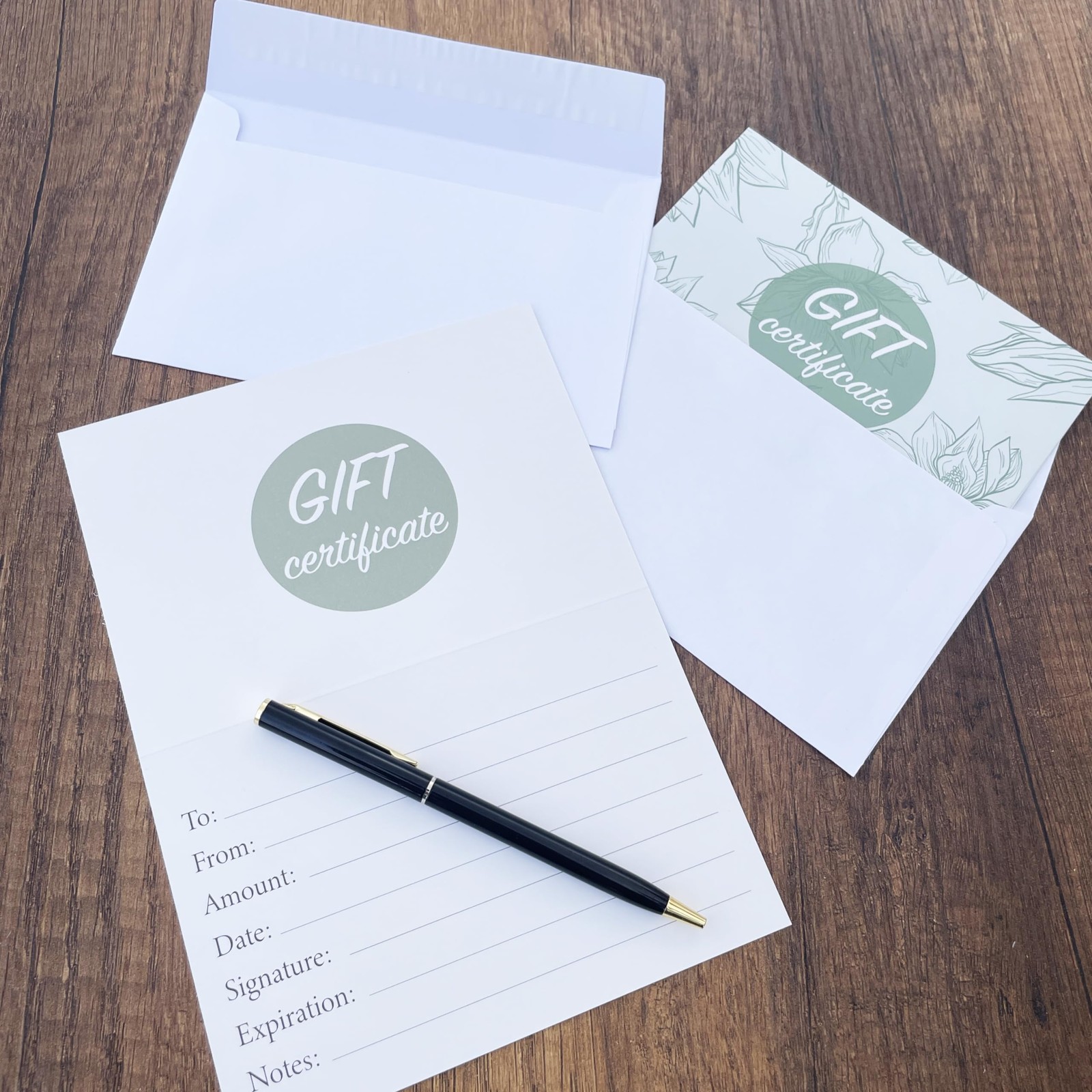100 Pcs Gift Certificates for Business- 8×6 in Blank Gift Certificates with E…
