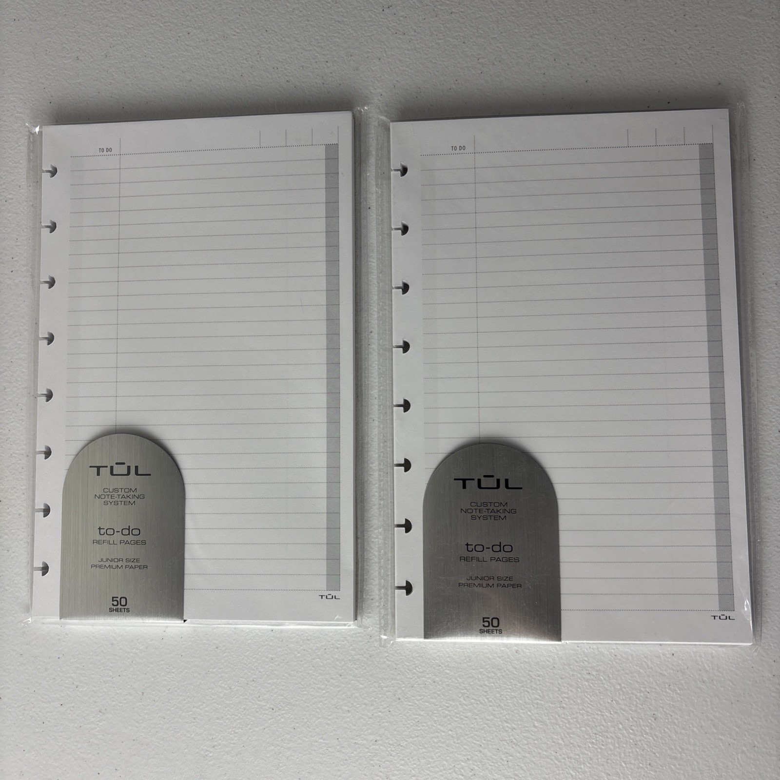 TUL Custom Note Taking System to-do Refill Pages Packs of 50 Sheets 2 Packs NEW