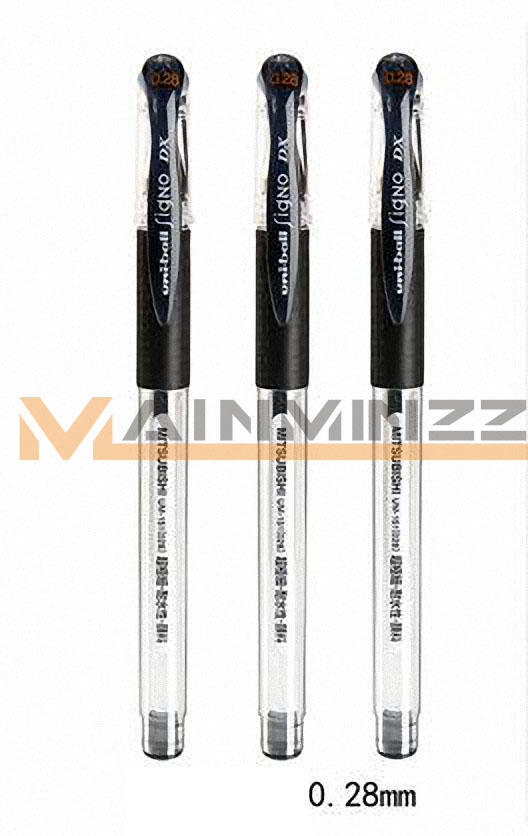 3PCS Uni-Ball Signo UM-151 0.28MM BLACK roller ball pen