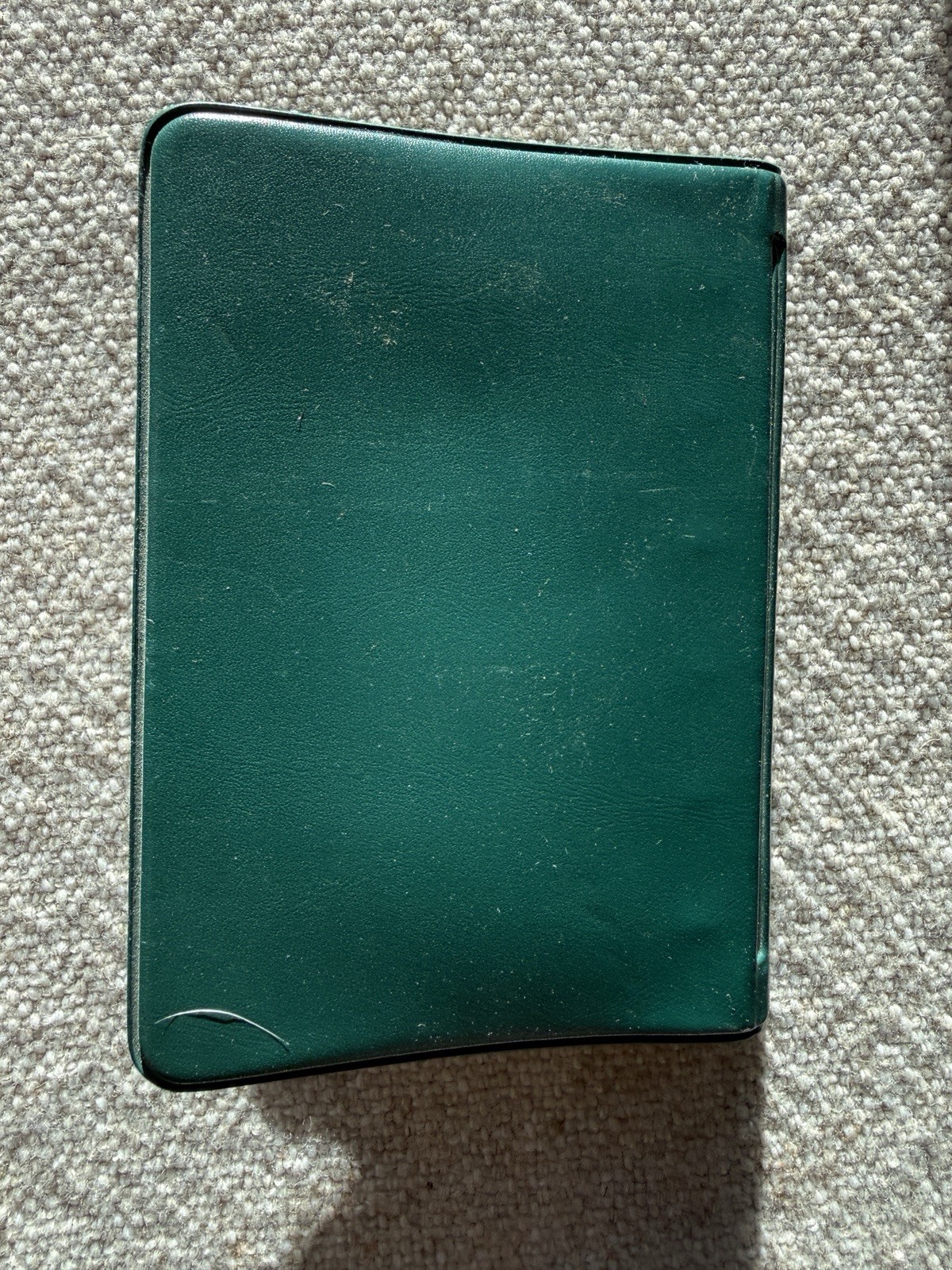 Vintage Small Green 6-Ring Binder Pocket Memo Book Planner 5×3 MCM Notebook