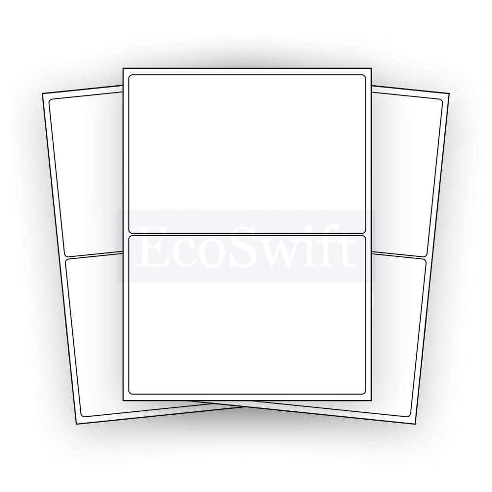 (300) 8.5 x 5.5 XL EcoSwift Shipping Half-Sheet Self-Adhesive eBay PayPal Labels