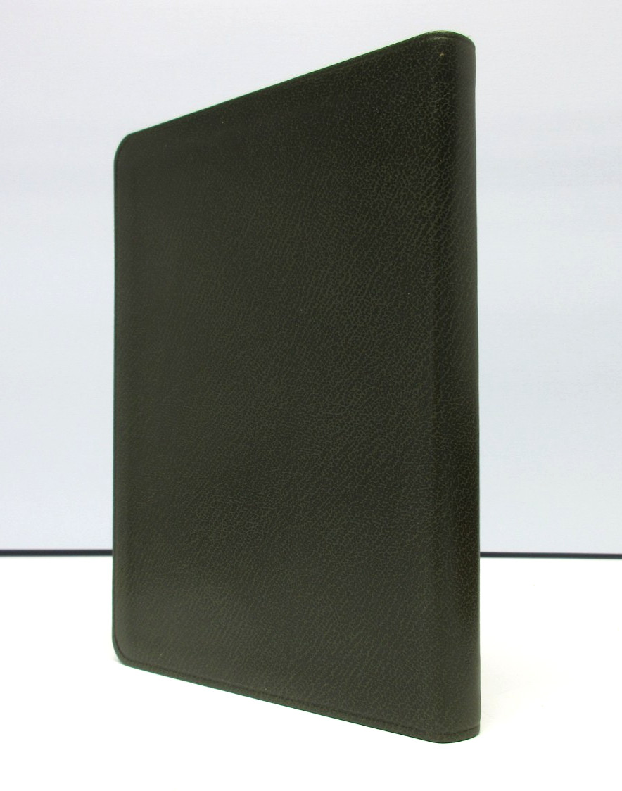 Address Book w Tabs Desk Size 5×7″ Leather Softcover Graphic Image Green