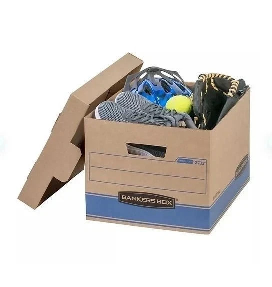 Bankers Box Heavy Duty Storage Boxes, 10″ X 12″ X 15″ (10 Pack), Kraft Brown