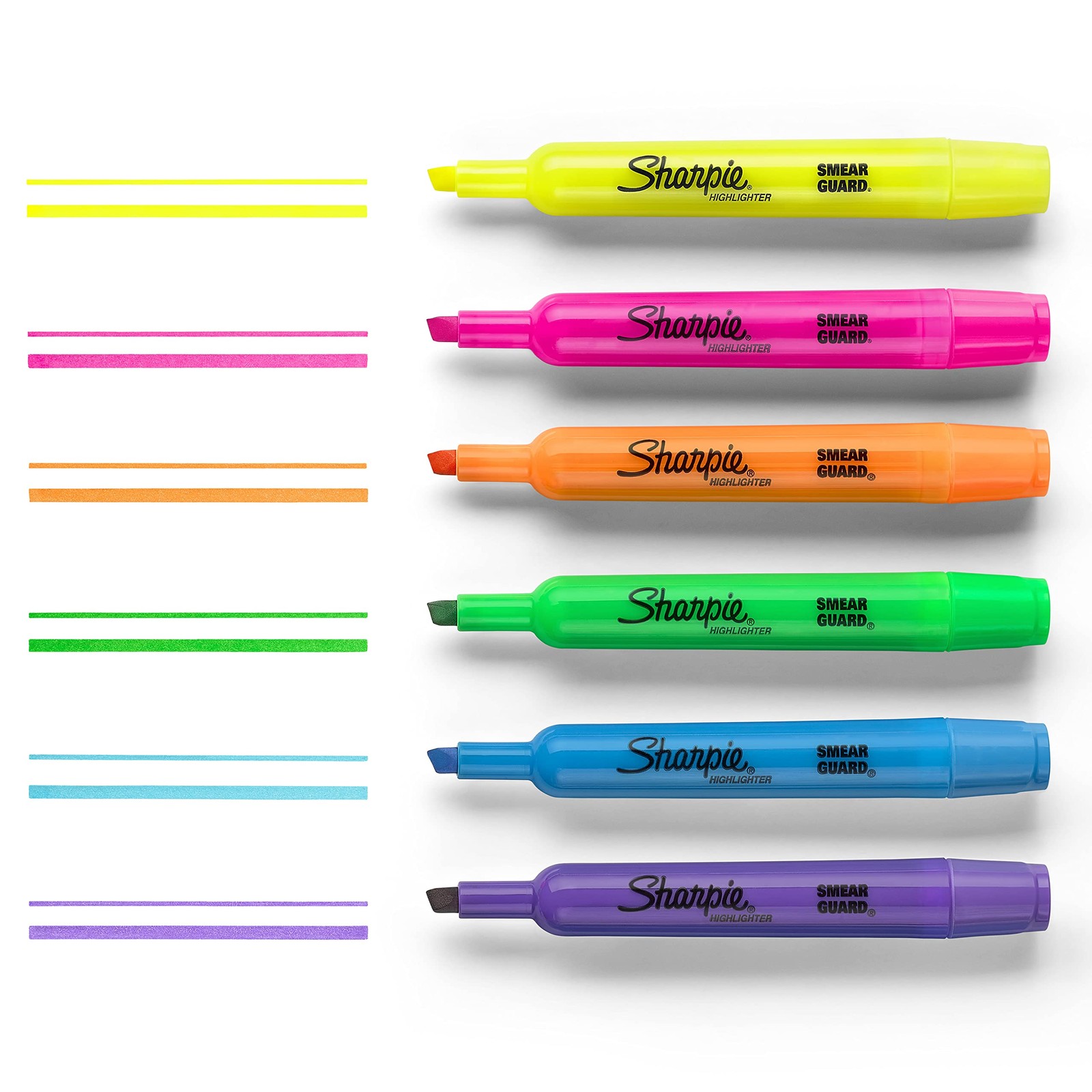 Sharpie Accent Tank-Style 4 Count (Pack of 1), Pink+Orange+Yellow+Blue