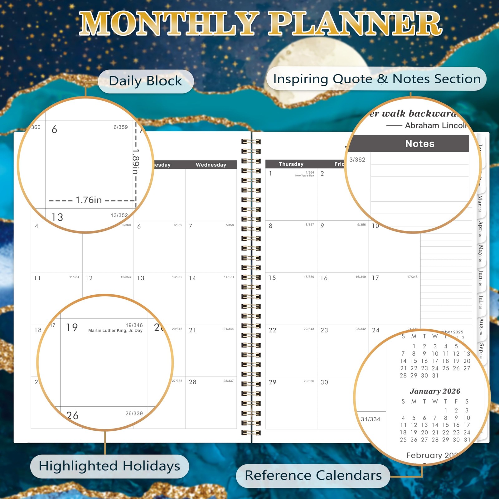 Monthly Planner/Calendar 2026-2027 – 2 Year Monthly Planner 2026-2027, 9 ×
