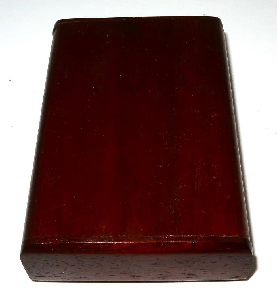 Peruvian Rosewood & Sterling Silver w/ Pre-Columbian Chancay Textile Card Holder