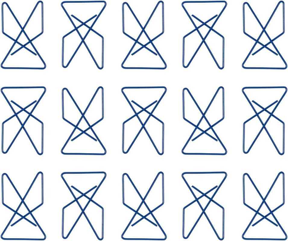 Colorful Butterfly Clips – Dark Blue Paperclips – 15/Pack