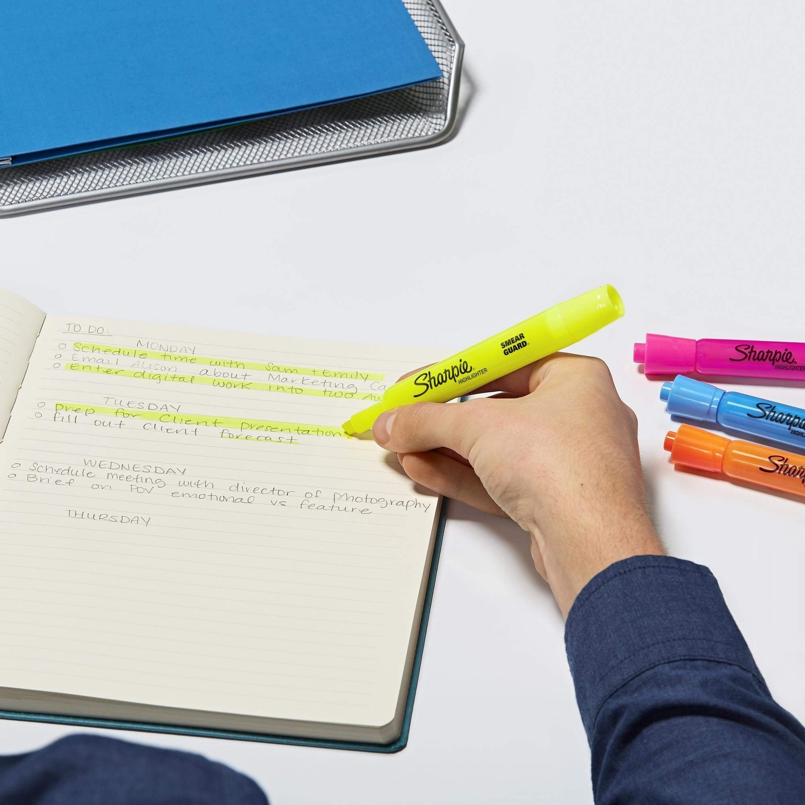 Sharpie Accent Tank-Style 4 Count (Pack of 1), Pink+Orange+Yellow+Blue
