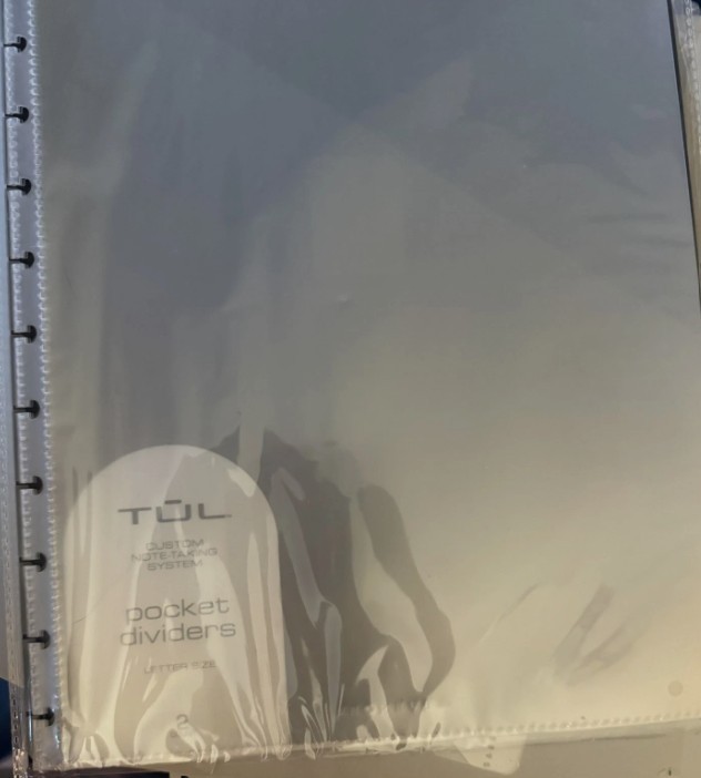 Tul Discbound Notebook Planner Letter Size Blue Plastic Cover and accessories