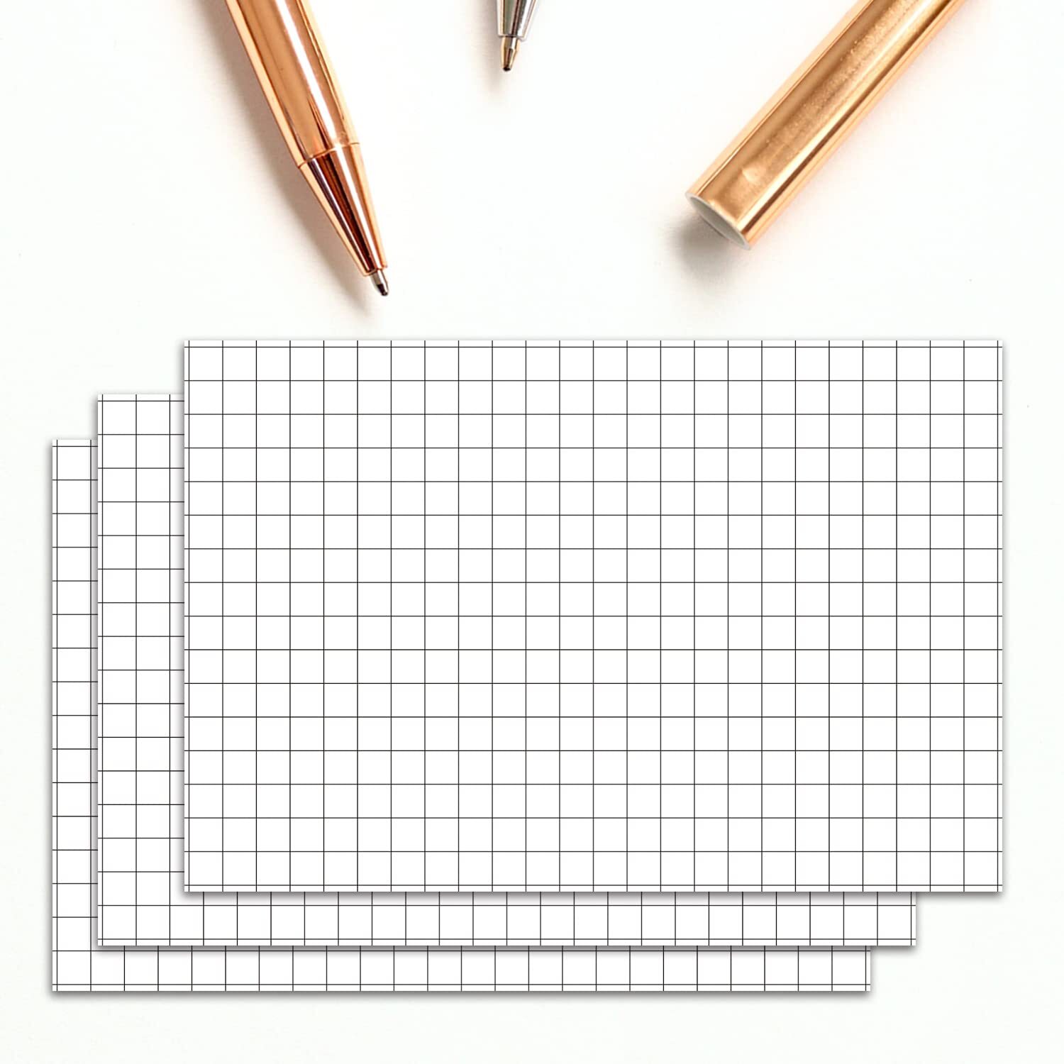 50 Pack 4×6 Inch Grid Index Cards Double Sided Graph-Ruled 0.25 Inch