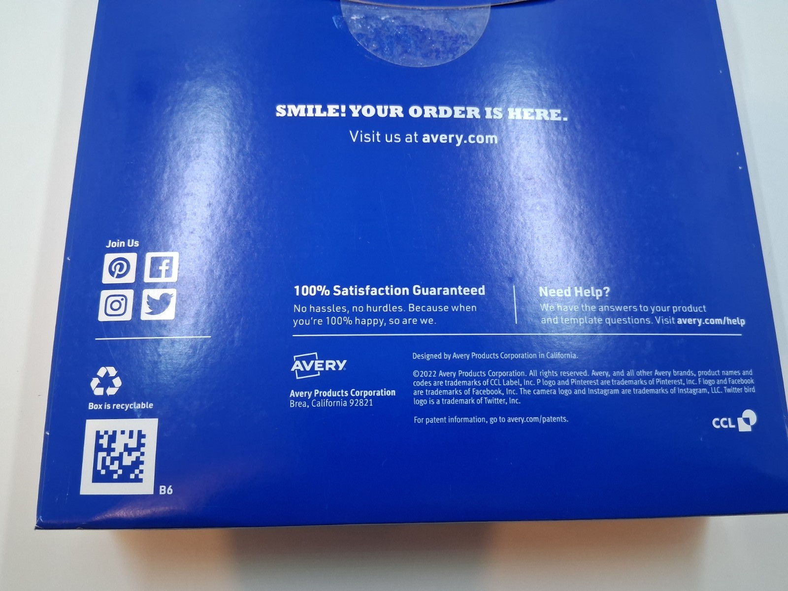 1350 Avery 2″ x 4.5″ Rectangle Labels 225 Sheet Bright Blue Paper Presta T00-1XS