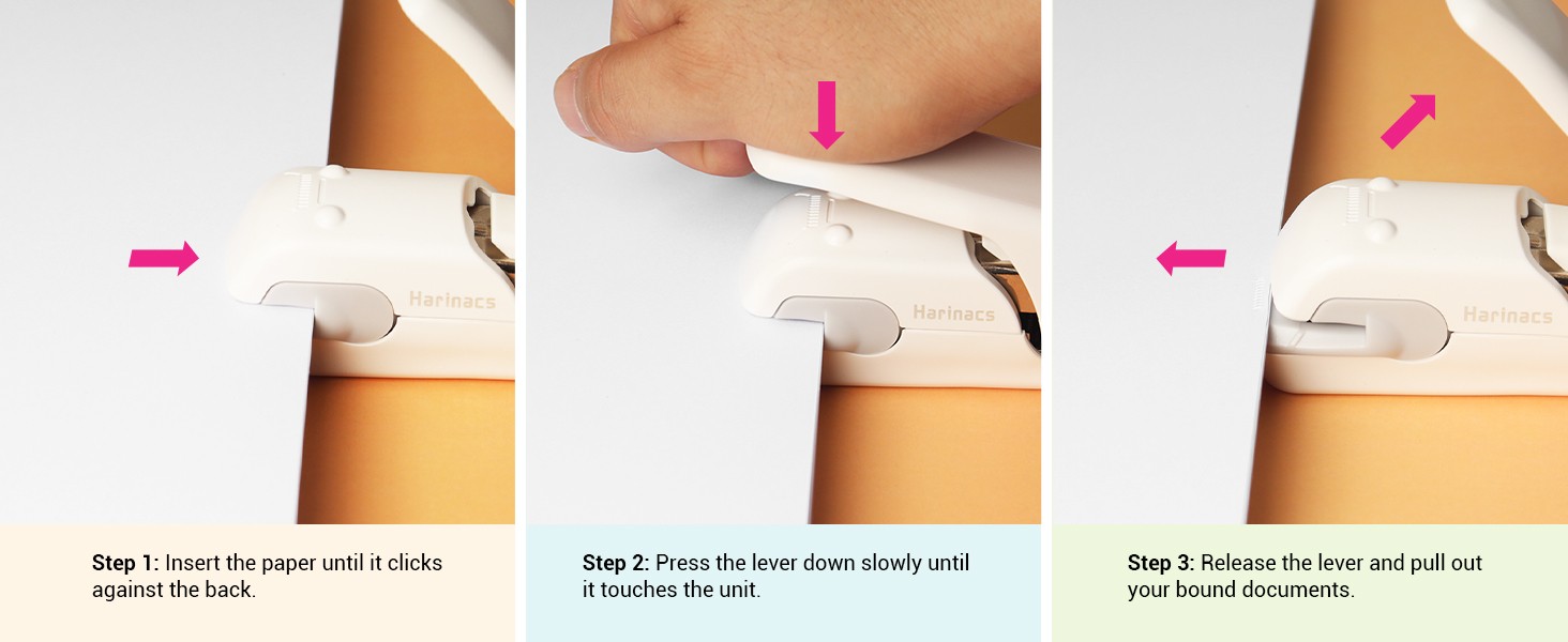 Kokuyo Stapleless Stapler, Harinacs Desktop & Handheld Staple-Free, Up to 5