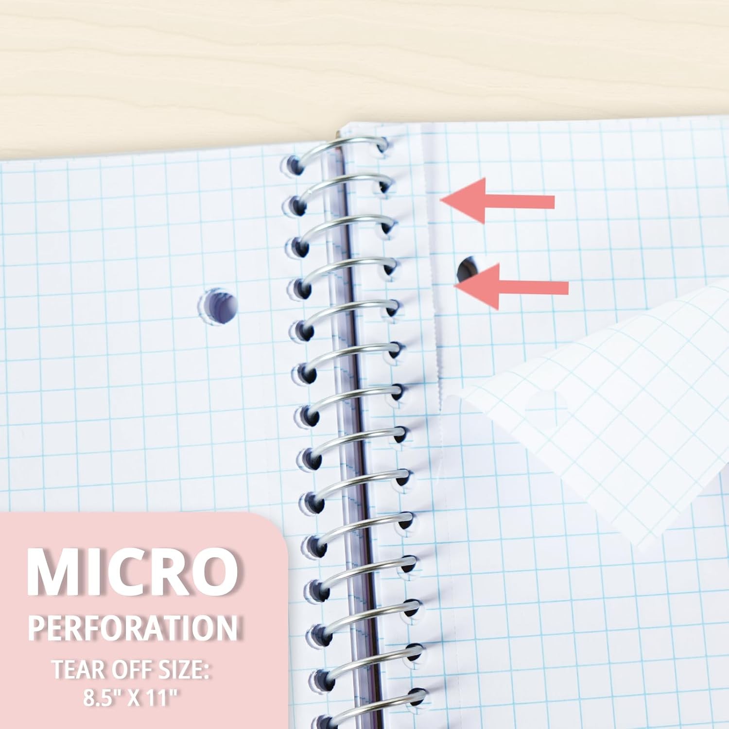 Graph Ruled Spiral Notebook 1 Subject, 12 Pack, 9 x 11 in, 100 Sheets,