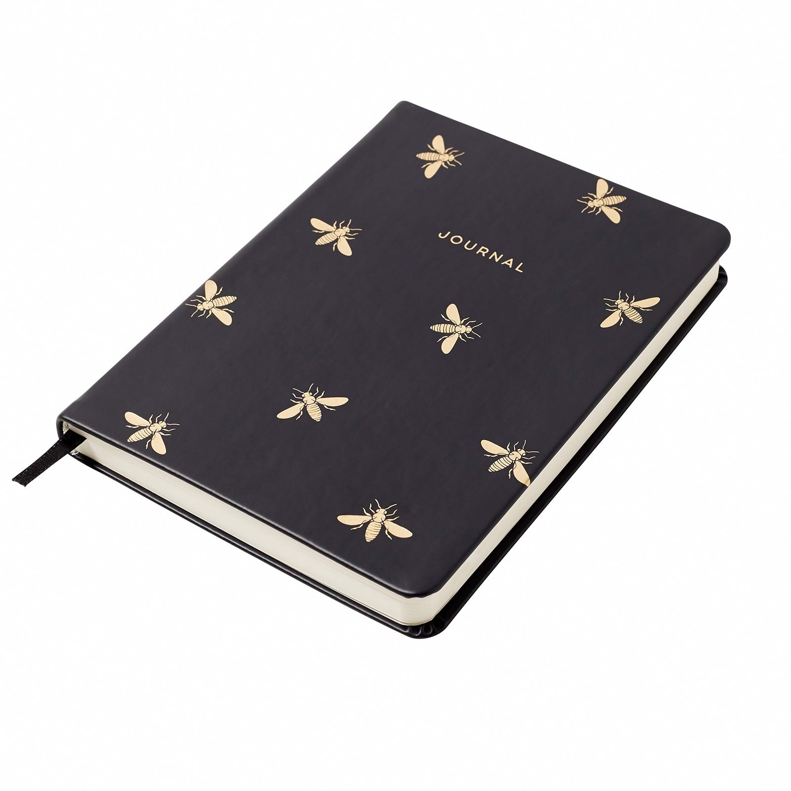 Eccolo Gold Bees 5″x7″ Journal, 256 Lined Page Notebook, Faux Leather Soft …