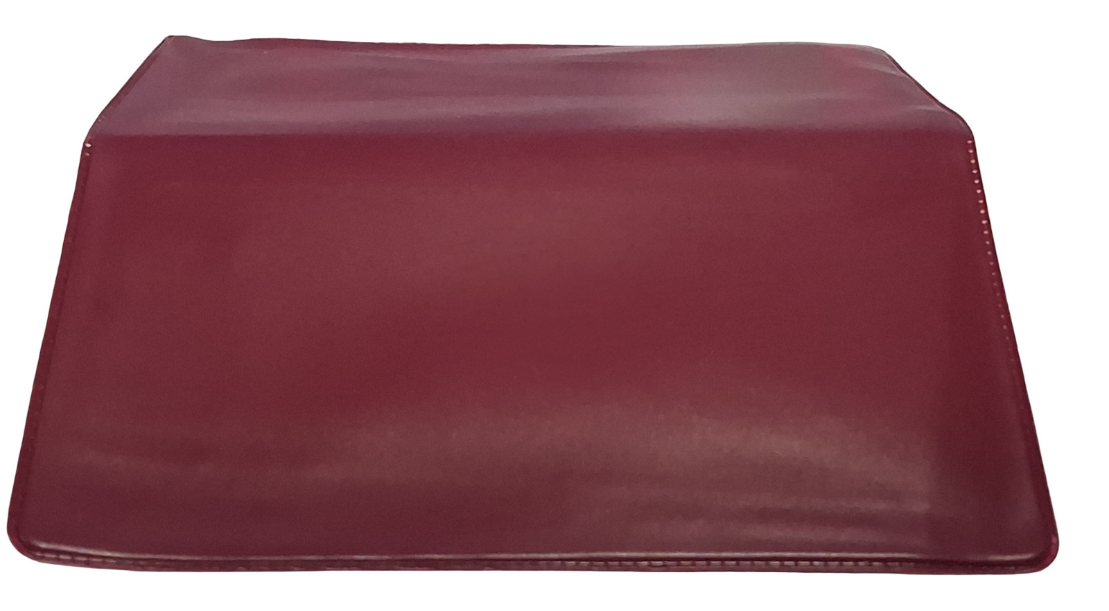 Burgundy Vinyl Checkbook Cover Standard Top Stub 6- 1/4″ x 3-3/8″ New