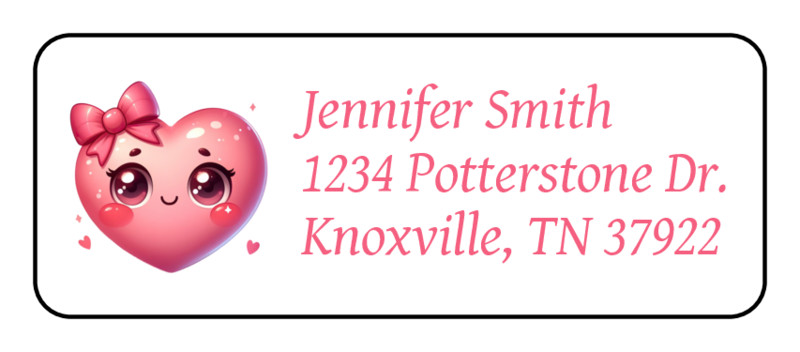 30 Valentines day return address labels personalized cute heart