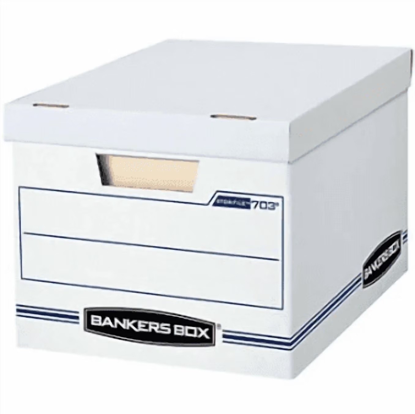 (20 Pack) Bankers Box Basic Duty Letter/Legal File Storage Box with Lids, White