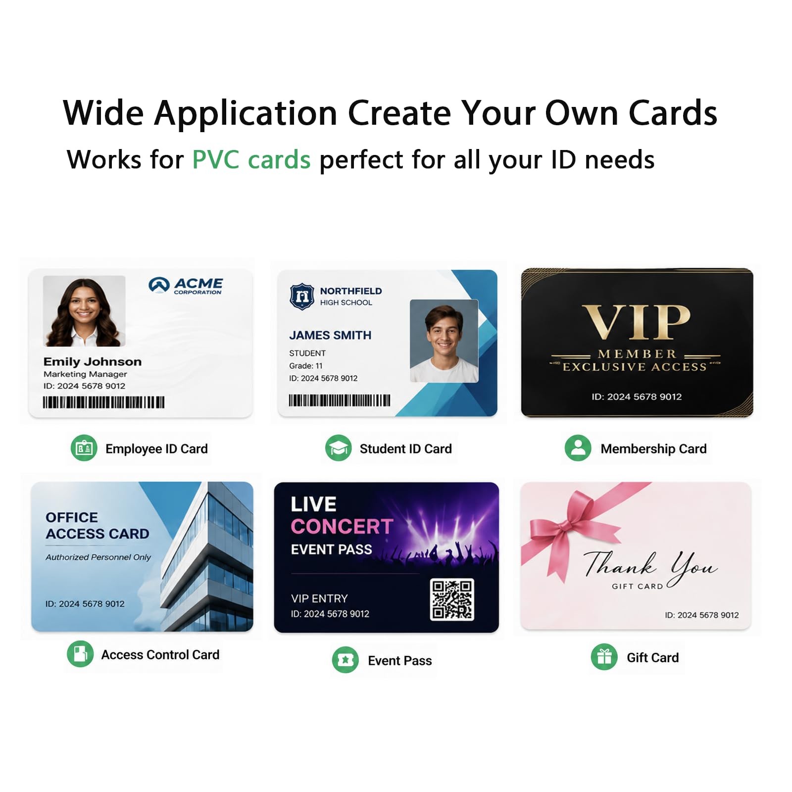 250 Pack Premium Blank PVC ID Cards CR80 30 Mil Credit Card Size White Plasti…