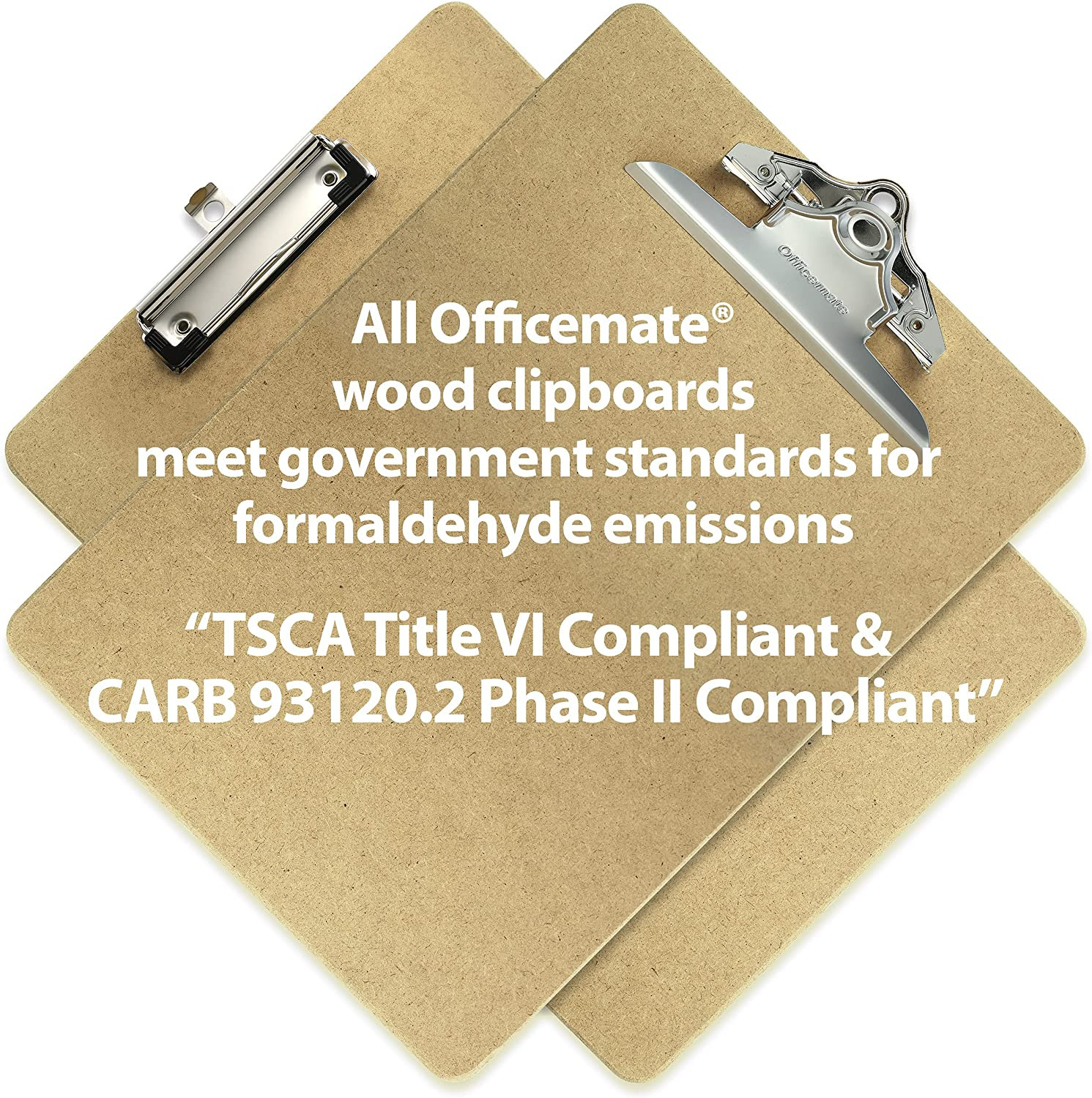Recycled Wood Clipboard, Letter Size, 9″ x 12.5″ with 6″ Clip, 3 Pack (83133),Br