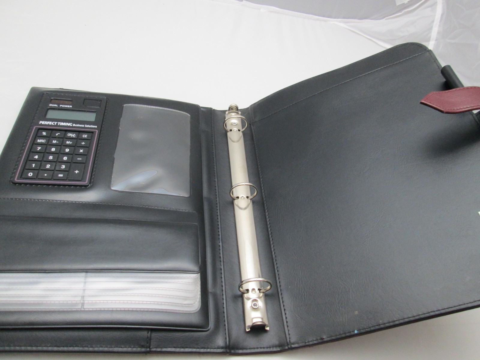 Portfolio 3 Ring Binder Folder Organizer Notepad 8.5″x11″ Pad Folio W/Calculator