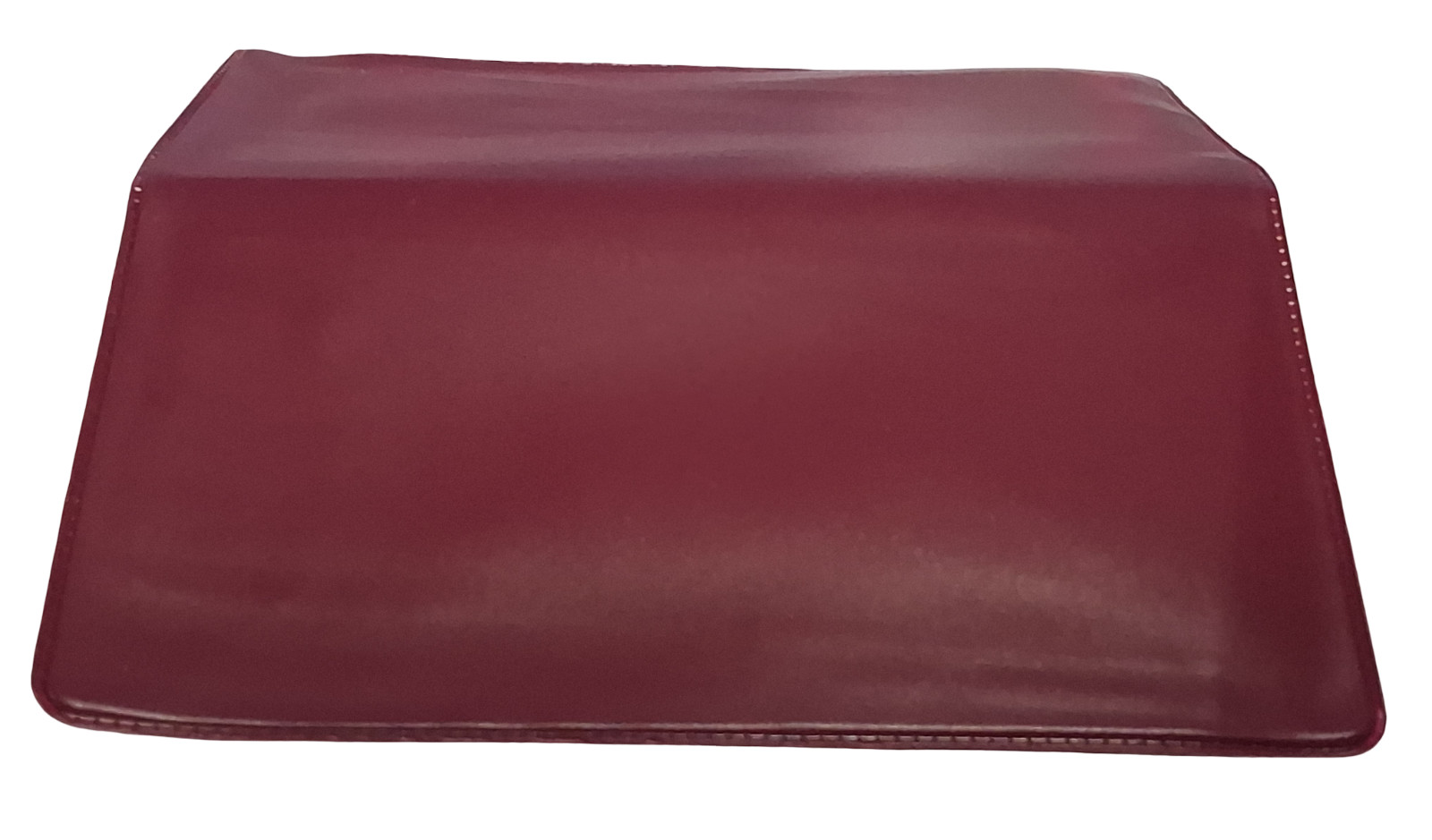 Burgundy Vinyl Checkbook Cover Standard Top Stub 6- 1/4″ x 3-3/8″ New