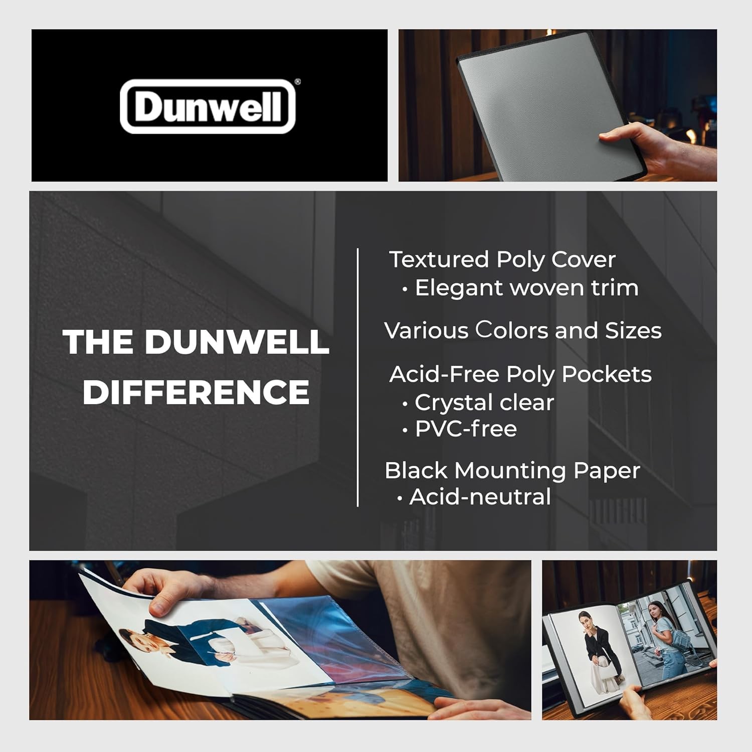 Art Portfolio 8.5×11 Folder (Silver), Mounting Paper, Portfolio Binder for