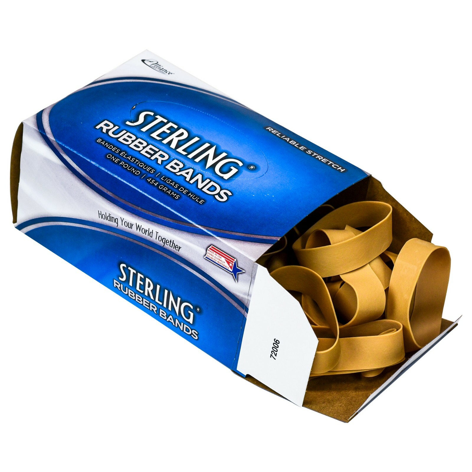 Alliance Sterling Rubber Bands Size 94 24945, 3-1/2 x 3/4″, 1 Lb. Box