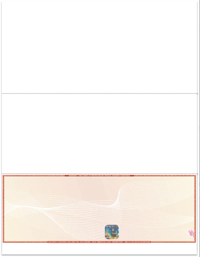 Blank Check Paper, Premium High-Security with Hologram & 22 Security Features