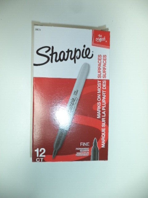12 SHARPIE Sanford BLACK Fine Point Permanent Marker 30001 071641300019 BEST $$$