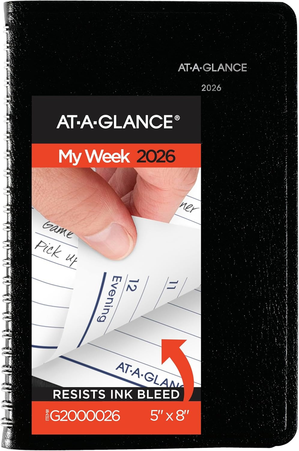 2026 Appointment Book Planner, Weekly, 5 X 8, Small, Dayminder, Black (G200…