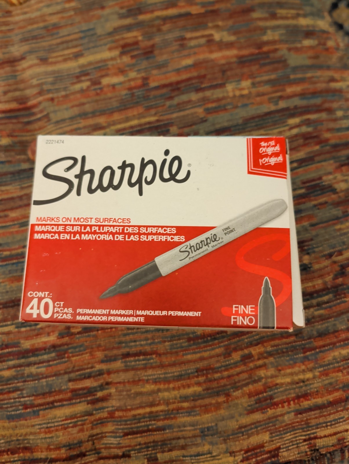 Sharpie 2221474 Permanent Marker Fine Point 40Pieces – Black