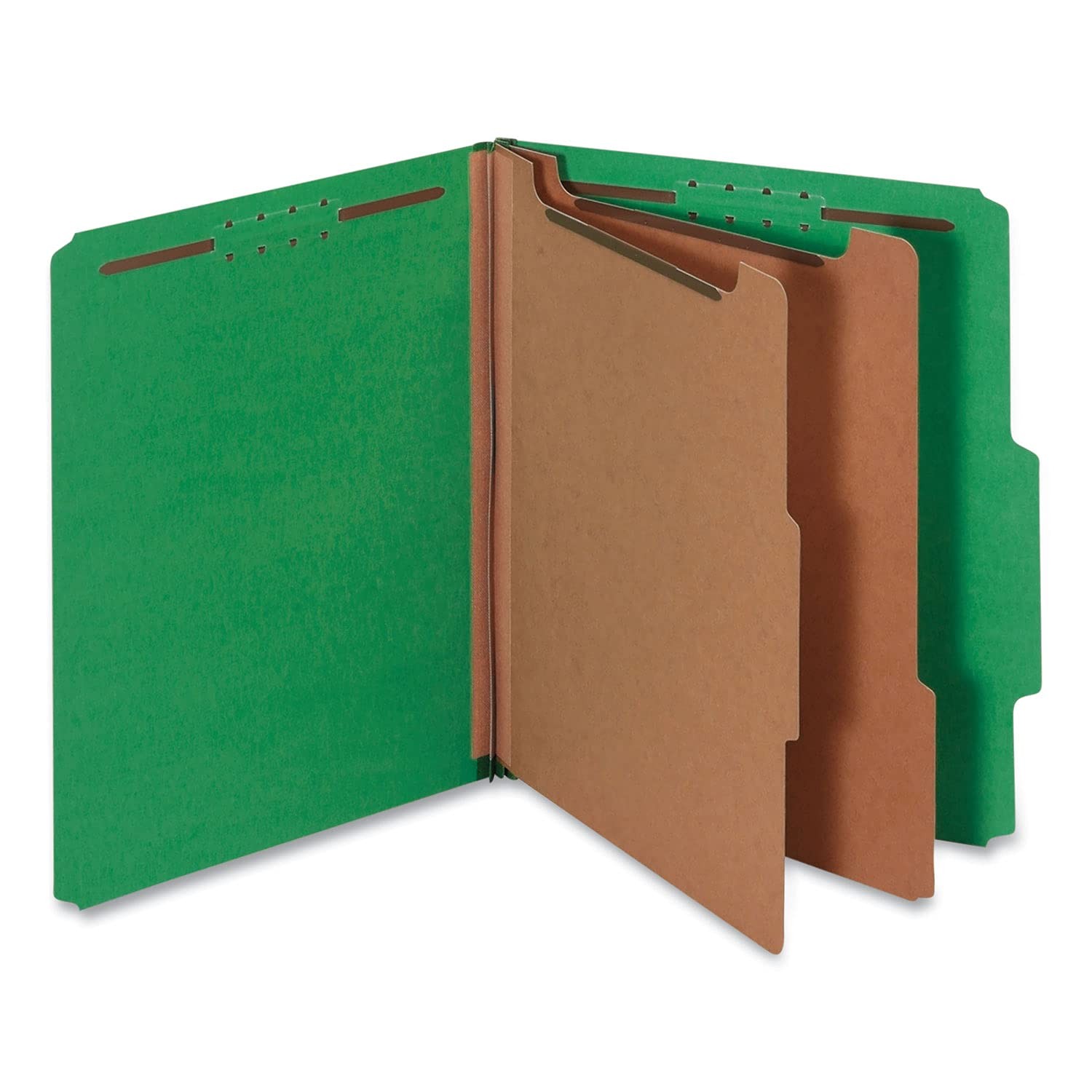 Universal 10302 Pressboard Classification Folders, Letter, Green