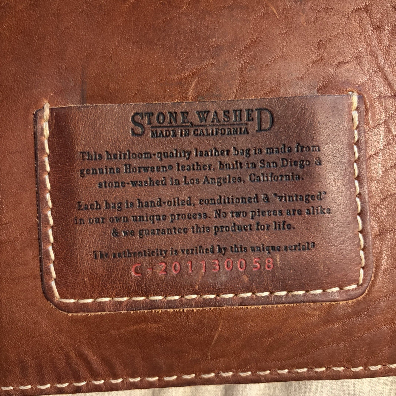 Coronado Stone Washed Horween Leather Portfolio Organizer California 13”x 9.5”
