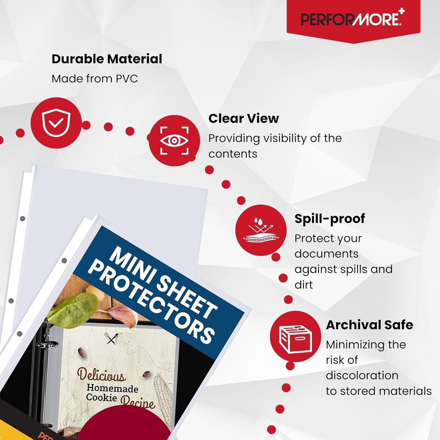 Crystal Clear Acid-Free Mini Sheet Protectors for 5.5 x 8.5 Sheets – 50 Count