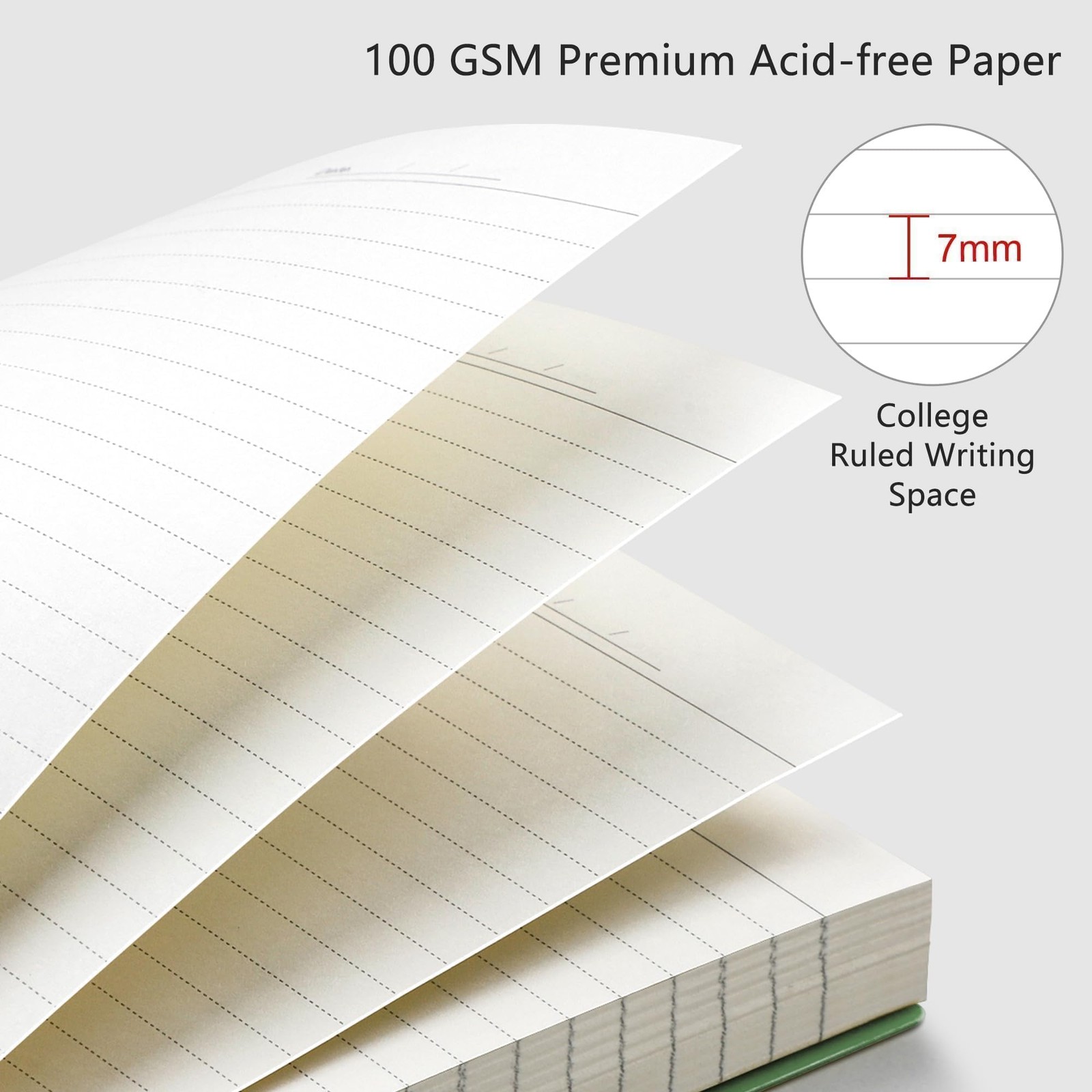 RETTACY Spiral Notebook, A5 College Ruled Notebook with 300 Pages, 5.7 × 8.2, Me