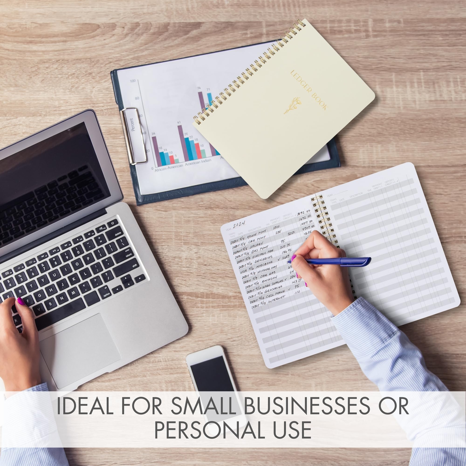 Ledger Book: Income and Expense Log Book for Small Business and Personal Finance