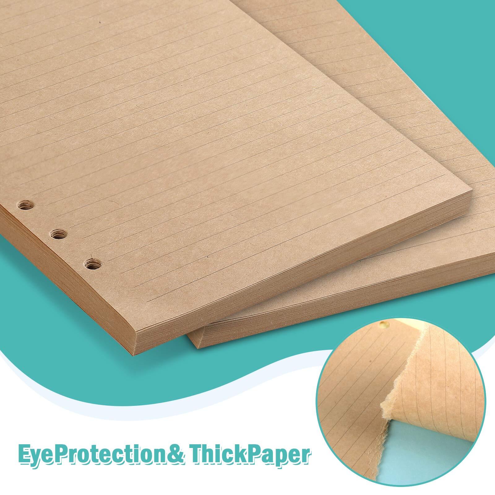 A6 Refill Paper 320 Pages for 6-Ring Binder Line Pages for Personal Organiser