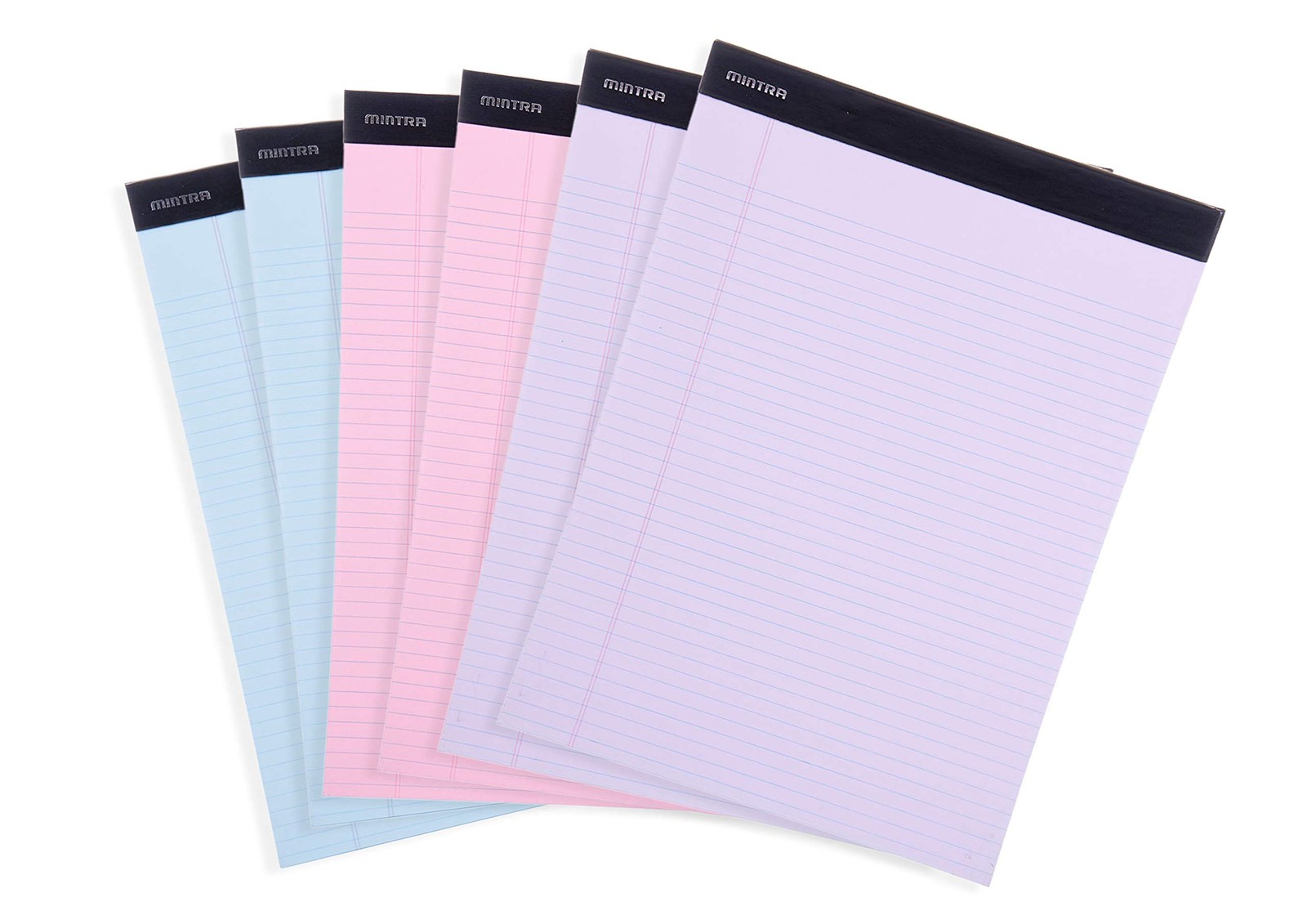 Office Legal Pads – Pastel 6 Pack, 8.5×11, Narrow Ruled