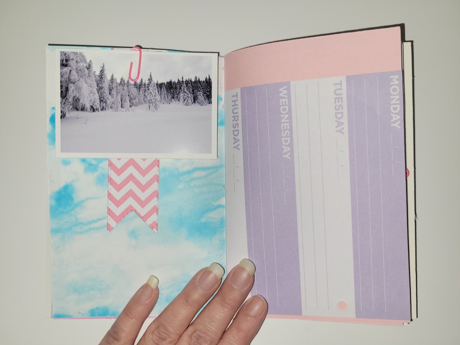 Handmade Mini Greeting Card Junk Journals 2-pack Winter Pastel